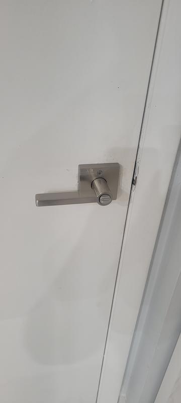 Kwikset Halifax Square Matte Black Keyed Entry Door Handle