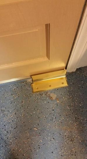 Nightlock Bright Brass Door Security Lock 14001 At The Home Depot