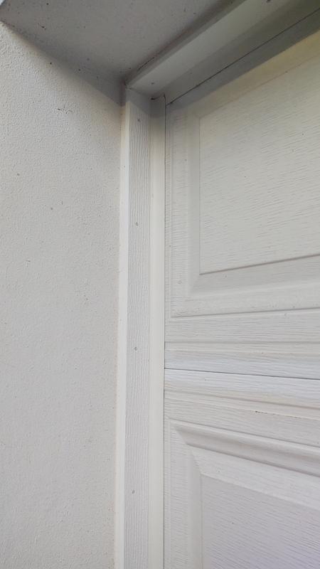 Veranda 2149 7/16 in. x 2 in. x 7 ft. PVC Composite White Garage Door Stop Moulding