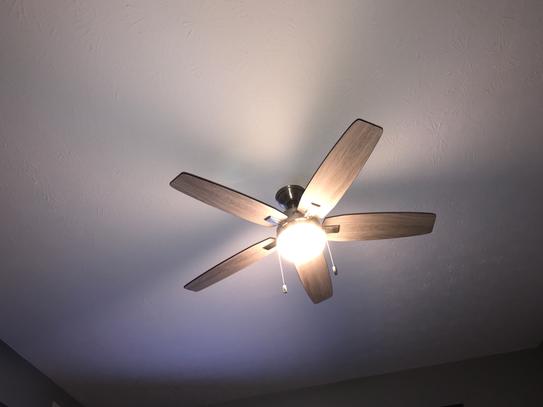 Hunter Antero 54 in. LED Indoor Brushed Nickel Ceiling Fan with Light ...