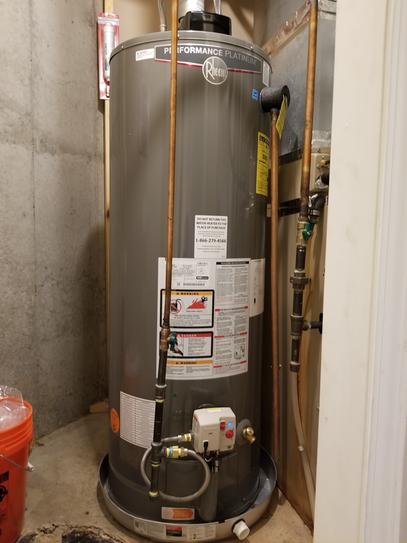 Rheem Performance Platinum 50 Gal. Tall 12 Year 40,000 BTU Natural Gas ...