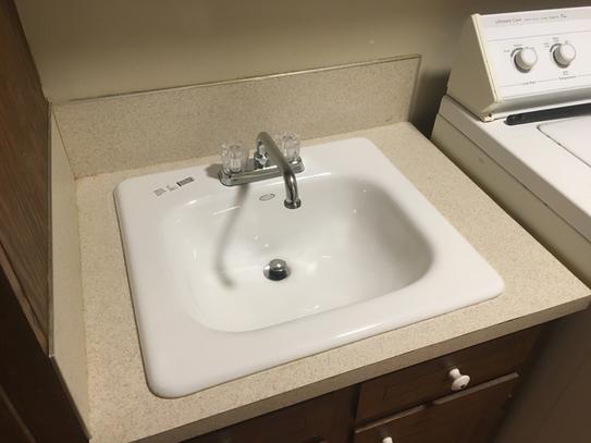 Kohler Tahoe Drop In Cast Iron Bathroom Sink In White With