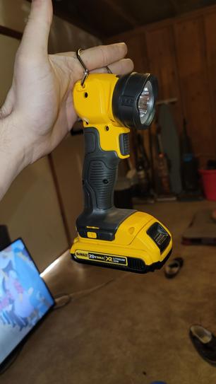 dewalt rechargeable flashlight home depot 20V MAX* LED Work Light/Flashlight (DCL040) 140 Degree pivoting head provides versatility for lighting work surfaces DEWALT - 20 V MAX*
