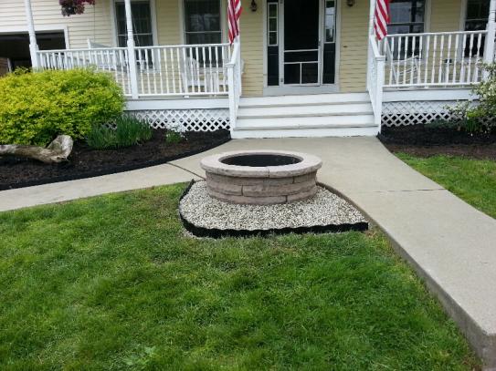 Nantucket Pavers Ledgestone 47 In Concrete Fire Pit Ring Kit