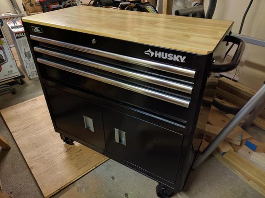 Husky 39 In 3 Drawer Mobile Workbench Black Hmt 303mwb At The