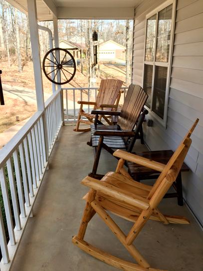 Leigh Country Aspen Wood Outdoor Rocking Chair TX 95100 - The Home Depot
