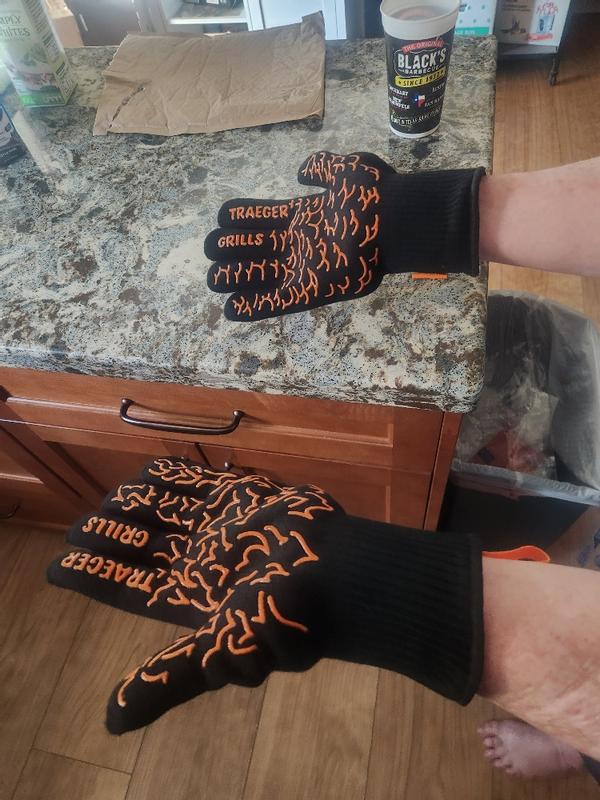 BBQ Gloves 932℉ Heat Resistant Cooking Barbecue Gloves Waterproof Grilling Gloves for Grill