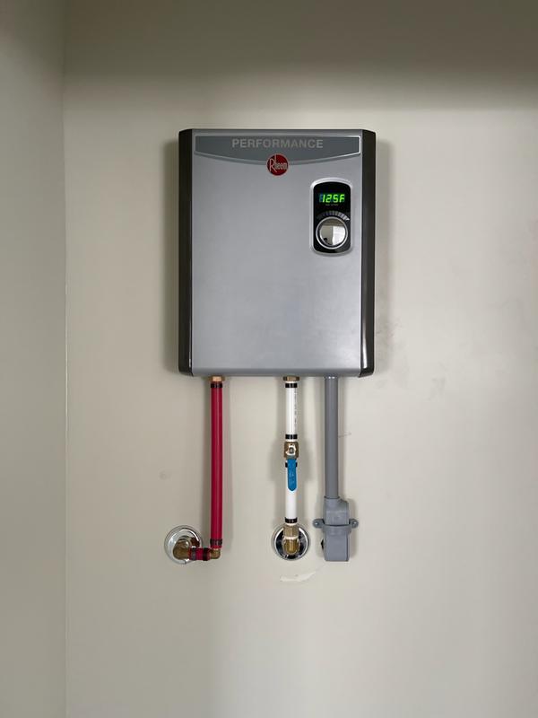 Reviews for Rheem Performance 18 kW Self-Modulating 3.51 GPM Tankless  Electric Water Heater | Pg 3 - The Home Depot