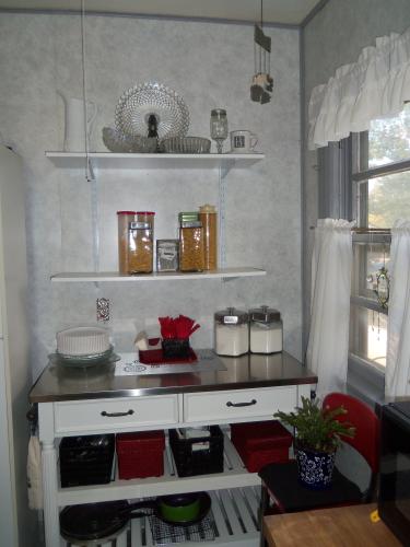 Homestyles Savannah White Kitchen Cart With Stainless Top 5219 95