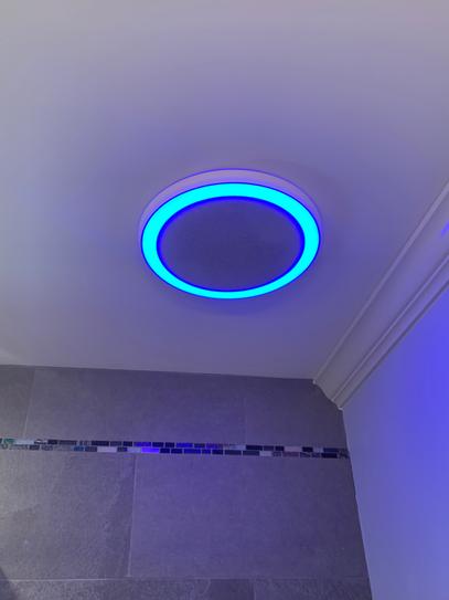 bathroom exhaust fan with led light and bluetooth speaker