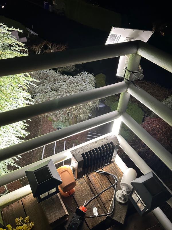 MEDINAH POWER 400-Watt Equivalent Integrated LED Outdoor Bronze