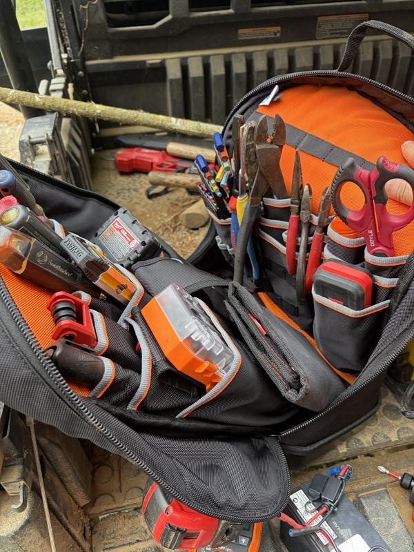 Klein Tools Tradesman Pro Tool Bag Backpack, 39 Pockets, Camo, 14
