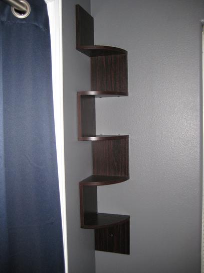 DANYA B Zig Zag 7.75 In. W X 7.75 In. D Floating Laminate Corner Wall ...