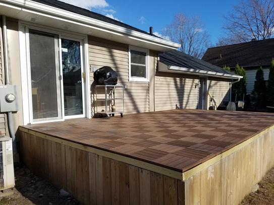 NewTechWood 1/12 ft. x 1 ft. Quick Deck Composite Deck Tile