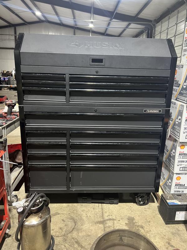 Husky Tool Storage 52 in. W Heavy Duty Matte Gray Tool Chest Combo