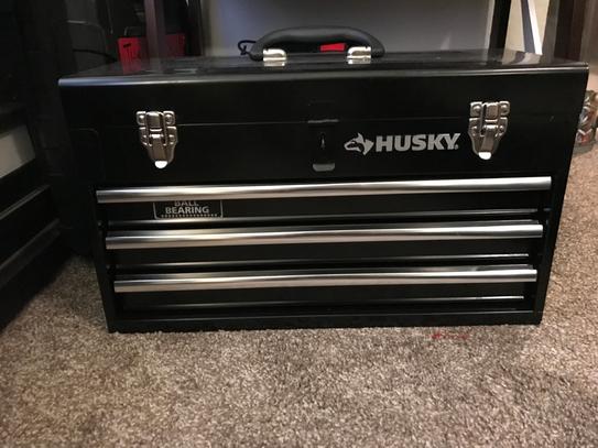 Husky 20 In 3 Drawer Small Metal Portable Tool Box With Drawers And