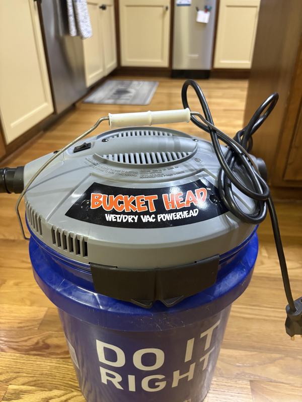 Bucket Head 5 Gal. 1.75 Peak HP Wet Dry Vac Powerhead Shop Vacuum