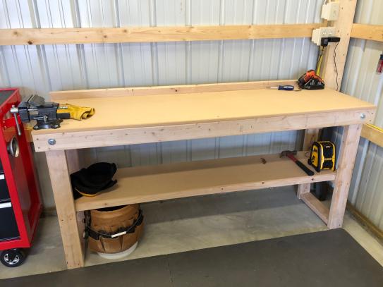 72 in fold out wood workbench