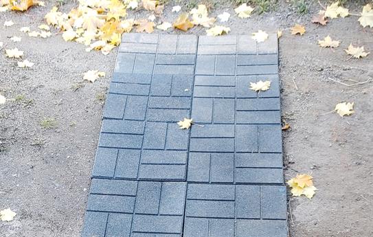 Envirotile Reversible 16 in. x 16 in. x 0.75 in. Earth Brick Face/Flat Profile Rubber Paver