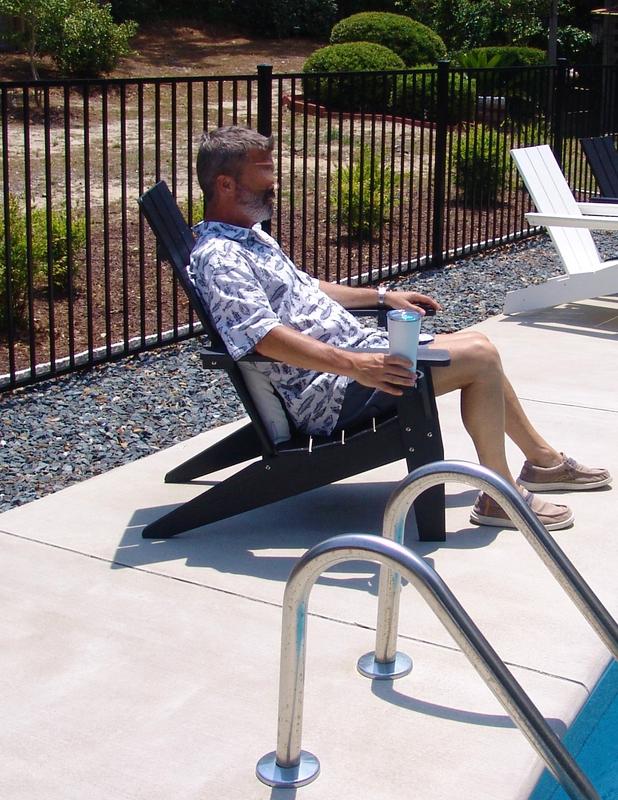 Mximu Oversize Modern Teak Plastic Outdoor Patio Adirondack Chair