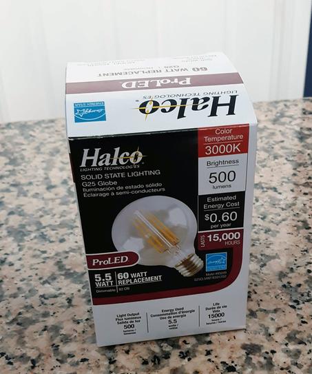 Halco Lighting Technologies 60-Watt Equivalent 5.5-Watt CA10 Dimmable LED Clear Filament Antique Vintage Medium Light Bulb Warm White Halco Lighting Technologies 60-Watt Equivalent 5.5-Watt CA10 Dimmable LED Clear Filament Antique Vintage Medium Light Bulb Warm White