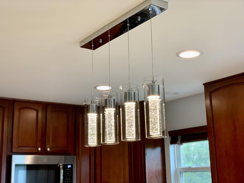 Artika OME1LB-HD2D Essence 1-Light Chrome Modern Integrated LED Ceiling Hanging Pendant Light