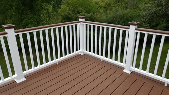 Veranda 6 ft. Nantucket Gray Decorative Rail Cover for Use with ...