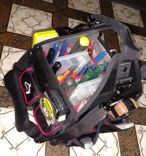 Husky 10 in. Electrician Tool Bag with Driver Wall 88593N11 at The Home Depot Mobile