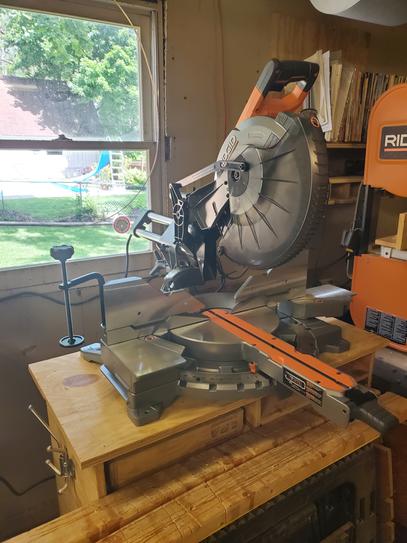 RIDGID Miter Saw R4113 15 Amp 10 in. Dual Bevel with LED Cut Line Indicator