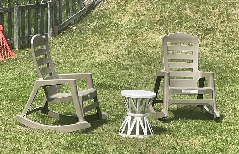 Reviews for Big Easy Plastic Outdoor Rocking Chair Mushroom Pg 4 The Home Depot