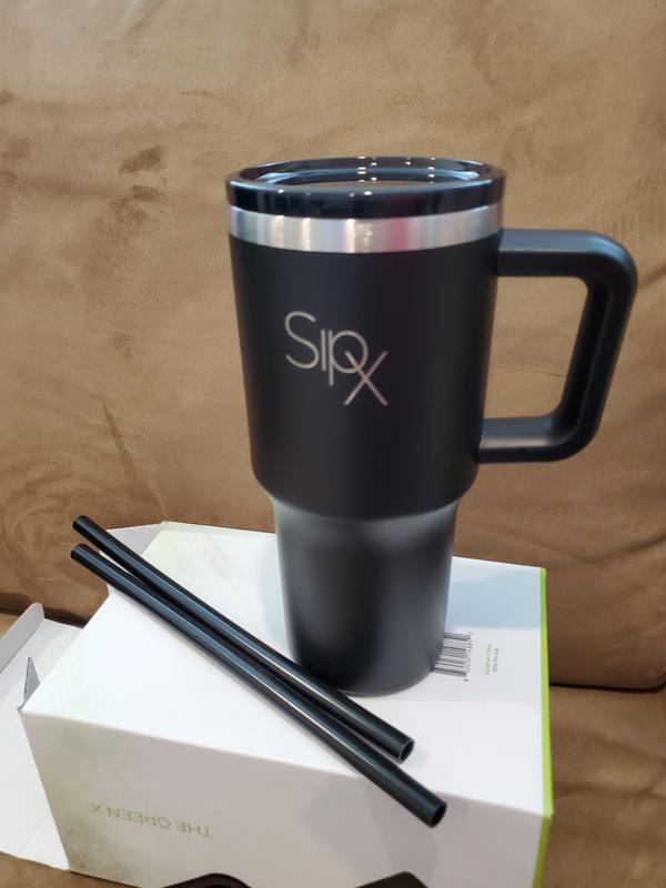 40 oz. - Black, Stainless Steel Insulated Tumbler with Handle and