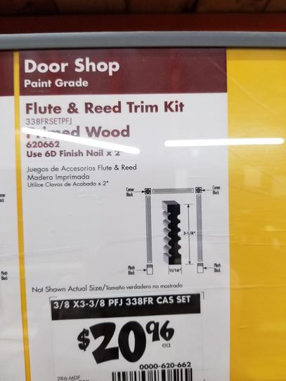 Unbranded 11/16 in. x 3-3/8 in. x 84 in. Primed Pine Finger-Jointed Casing Moulding Set (7-Piece)