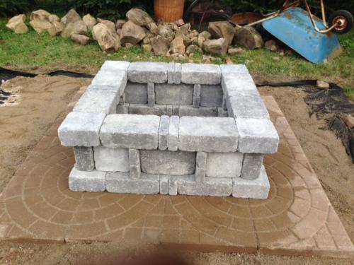 Pavestone Rumblestone 38 5 In X 14 In Square Concrete Fire Pit