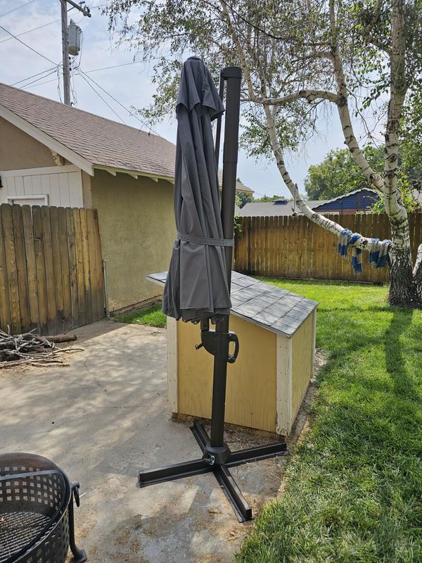 Pellebant Double Top 9 ft. x 11.5 ft. Outdoor Aluminum Cantilever