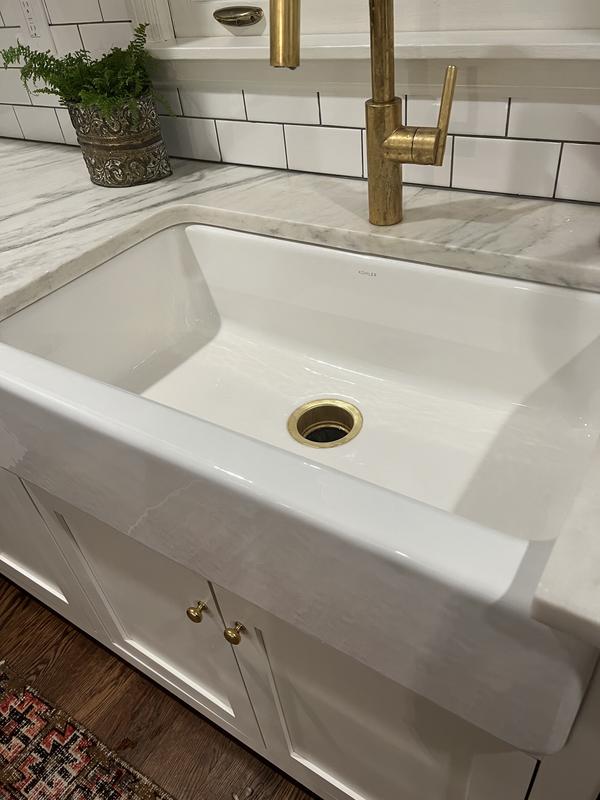 KOHLER Elmbrook Cast Iron 33 in. Single Bowl Farmhouse Apron
