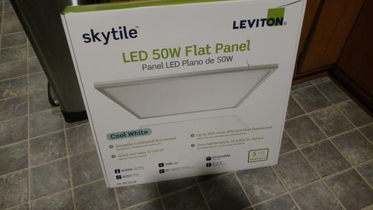 Skytile 40-Watt Brushed Aluminum 2 x 2 Integrated LED Flat Panel Light, Cool White Temperature
