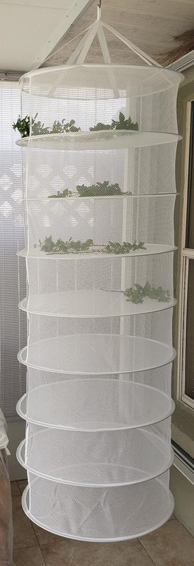 Viagrow Dry Net Hanging Herb Drying Rack in White (8-Rack) VDRY100