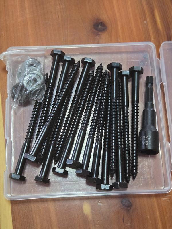 MarySino 1/4 in. x 2-1/2 in. Black Oxide Stainless Steel Hex