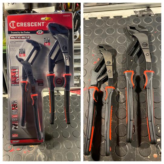 Crescent Z2 Auto-Bite 8 in. V-Jaw Tongue and Groove Dual Material