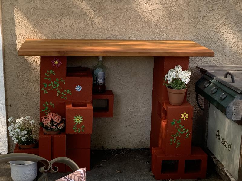 Plant Stand Building A Cmu Wall Custom Designed Mosaic Cinder