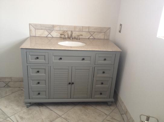 Hamilton Shutter 49-1/2 in. W x 22 in. D Bath Vanity in Ivory with Granite Vanity Top in Grey Hamilton Shutter 49-1/2 in. W x 22 in. D Bath Vanity in Ivory with Granite Vanity Top in Grey