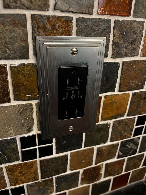 ELEGRP 15 Amp 30-Watt Dual Type C USB Wall Charger with Duplex
