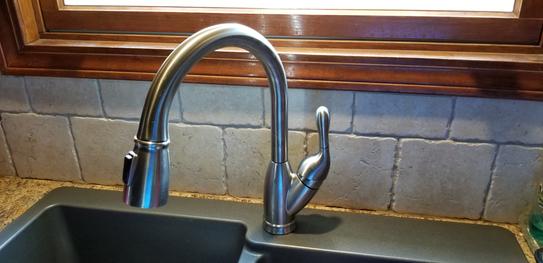 Delta Izak Single Handle Pull Down Sprayer Kitchen Faucet In