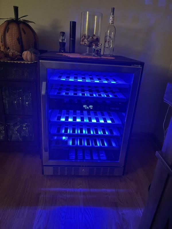 NewAir Dual Zone 24 in. 46-Bottle Built-In Wine Cooler Fridge