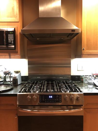 Kobe SSP30 30-Inch Stainless Steel Backsplash Panel – Protective Wall Shield For Kitchens, Easy Adhesive Installation