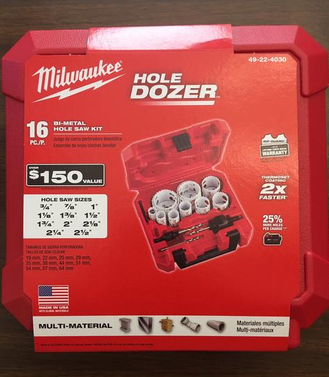 Milwaukee Hole Dozer General Purpose Bi Metal Hole Saw Set 17 Piece 49 22 4029 The Home Depot