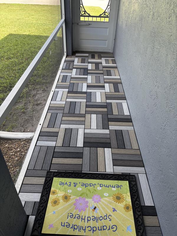 NewTechWood 1/12 ft. x 1 ft. Quick Deck Composite Deck Tile