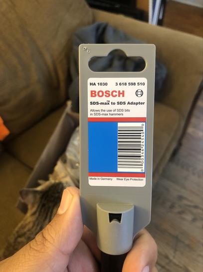 Bosch SDS Max to SDS Plus Adapter for Rotary Hammers HA1030 The Home Depot