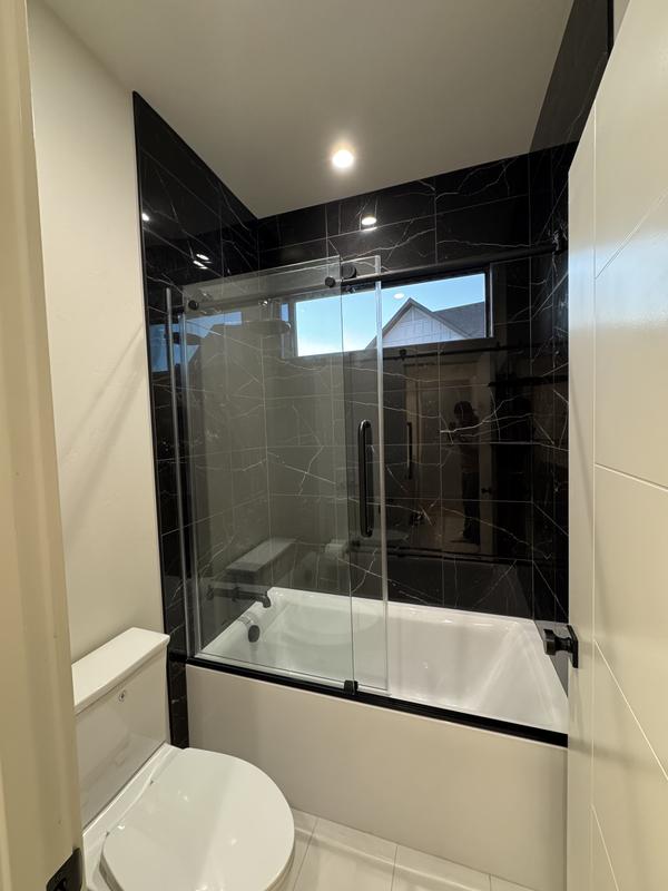 ANZZI Pacific 48 in. x 58 in. Frameless Hinged Bathtub Door in