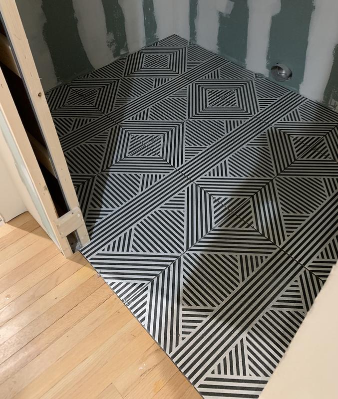 Astoria Black and White 24 in. x 24 in. Matte Porcelain Floor and Wall Tile (4 Pieces, 15.49 sq. ft./Case)